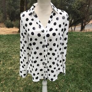 Polka Dot Worthington Button-Up, Small
